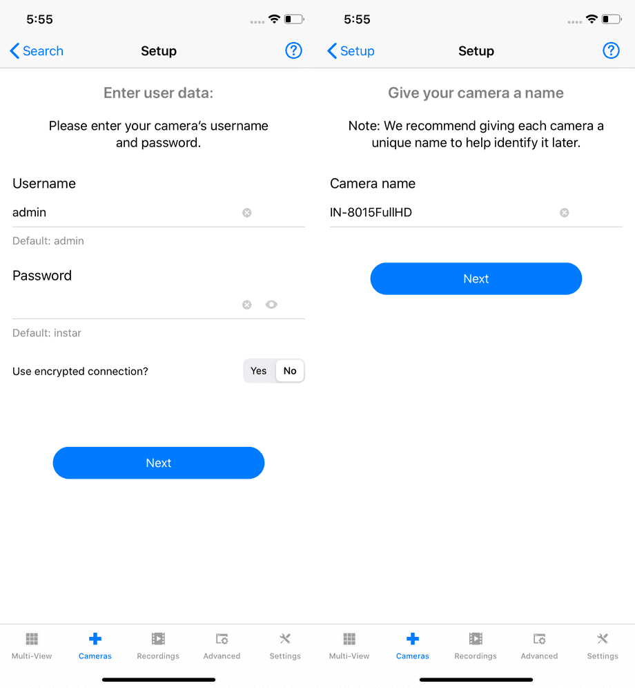 InstarVision iPhone Installation Wizard