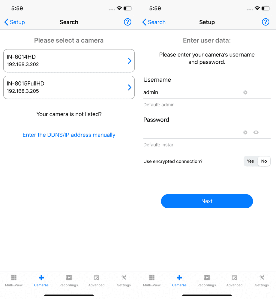 InstarVision iPhone Installation Wizard
