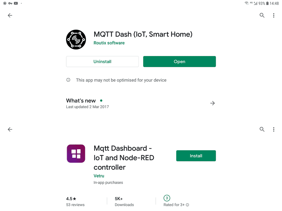 INSTAR MQTT unter Android