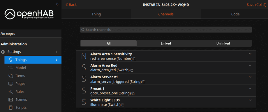 OpenHAB MQTT Discovery für INSTAR Kameras