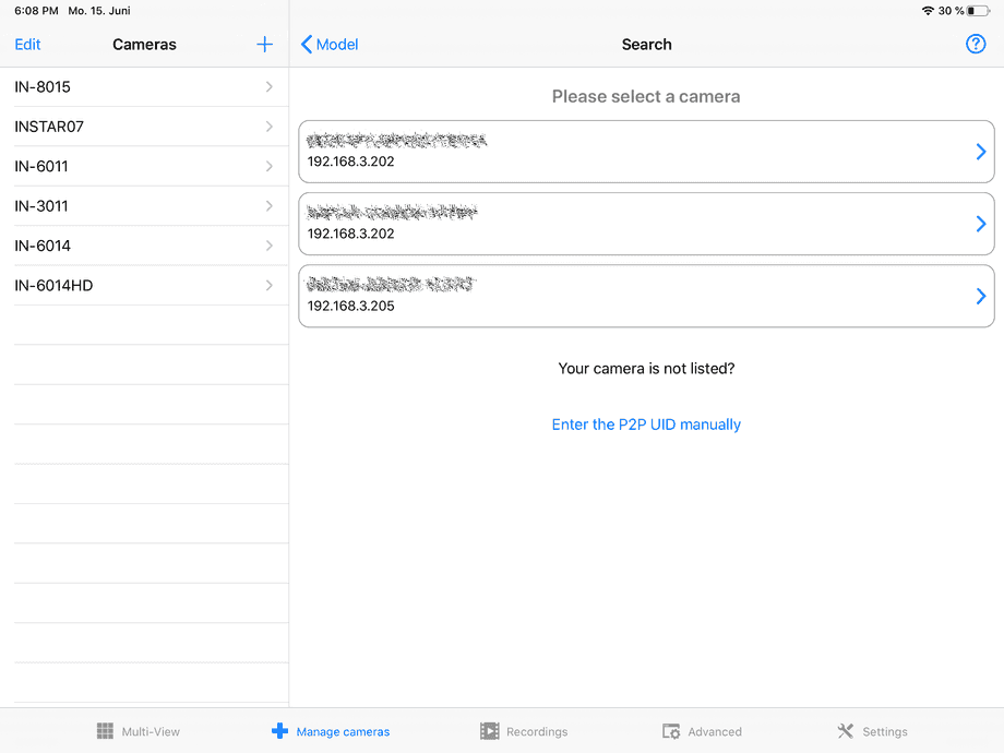 InstarVision iPad Installation Wizard