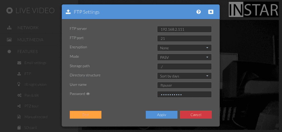 Set up an FTP Server for your 2k+ (WQHD) Camera using Docker