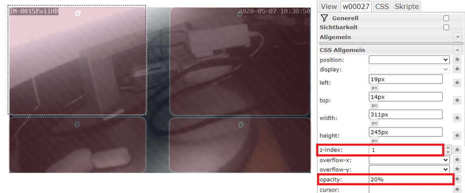ioBroker Vis eine Kamera-Übersichtsseite über Node-RED erstellen