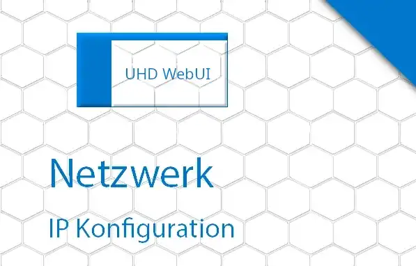 UltraHD Serien (2K+ 1440p & 4K 2160p) Web User Interface Netzwerk Menü