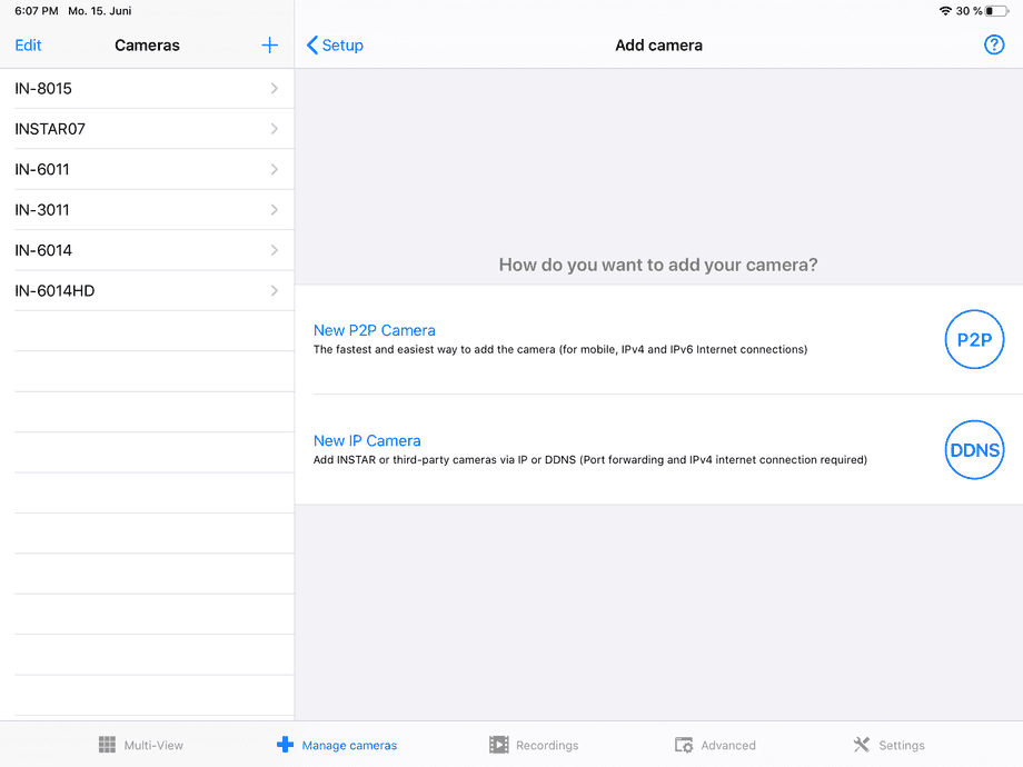 InstarVision iPad Installation Wizard