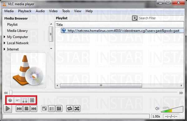 VLC Player for your INSTAR IP Camera