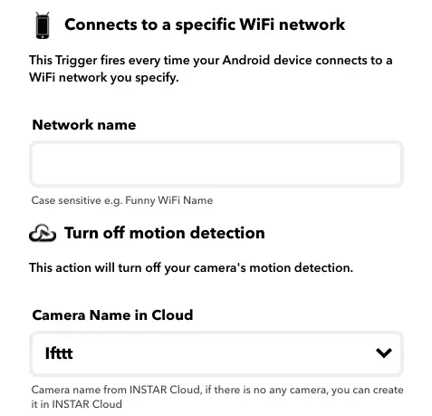 IFTTT Deactivate alarm when my phone connects to local WiFi