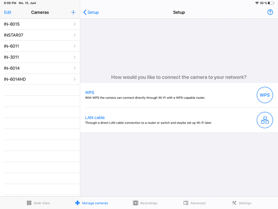 InstarVision iPad Installation Wizard
