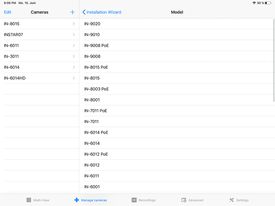 InstarVision iPad Installation Wizard