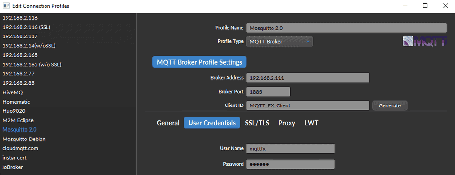 Mosquitto 2.0 MQTT Broker with Management Dashboard