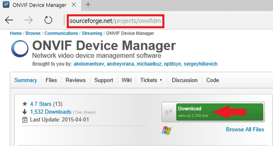 ONVIF Device Manager