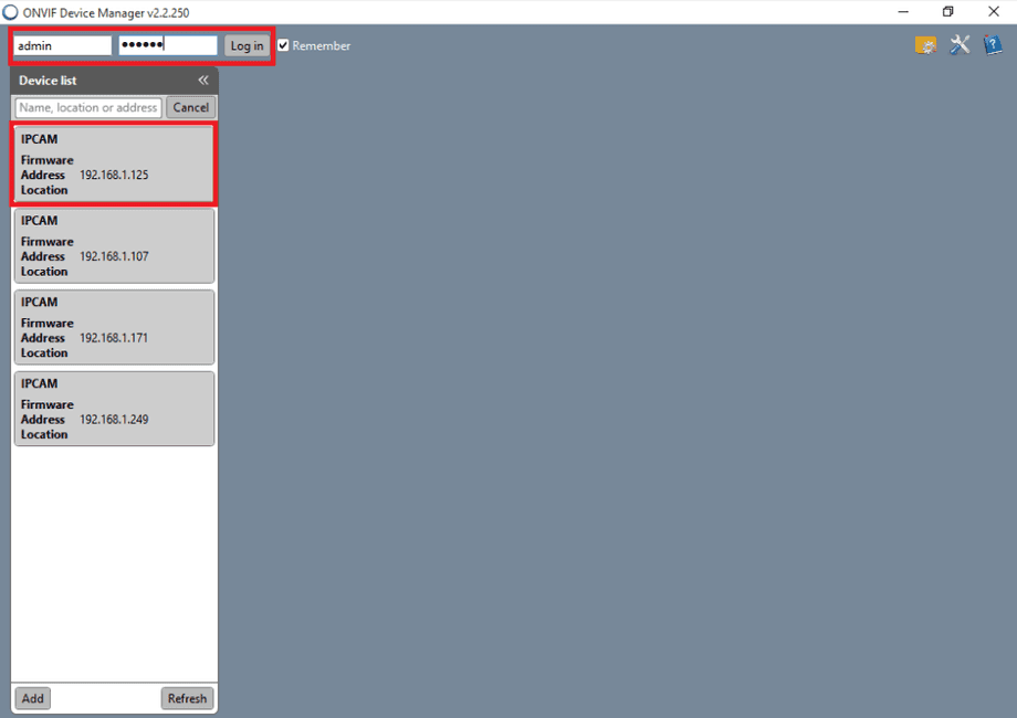 ONVIF Device Manager