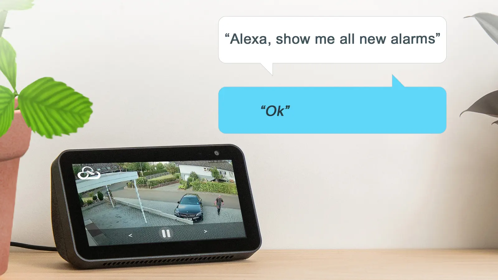 Alexa Play alarm videos based on alarms status