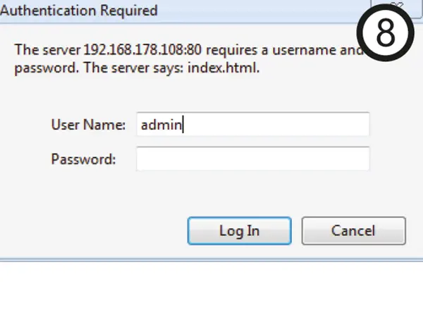 Default Logins User/Password: admin / instar for the administrator, user / instar for normal users and guest / instar for restricted users.