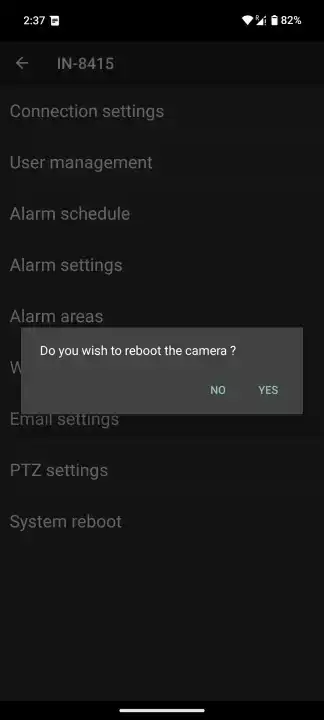 Add your camera using its P2P address