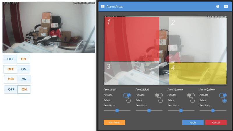 ioBroker Vis create a camera overview page via Node-RED