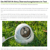 Die INSTAR IN-8003 Überwachungskamera im Test