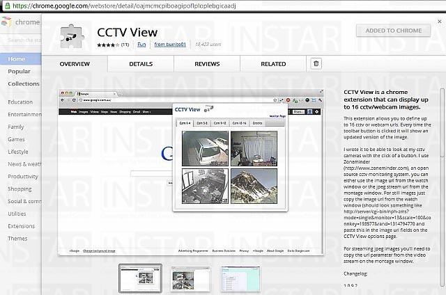 CCTV Google Chrome Plugin for your INSTAR IP Camera