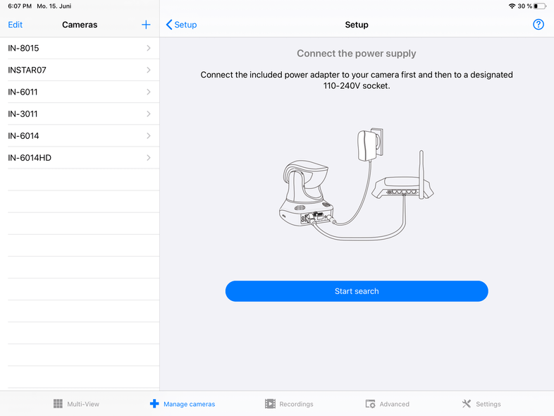 InstarVision iPad Installation Wizard