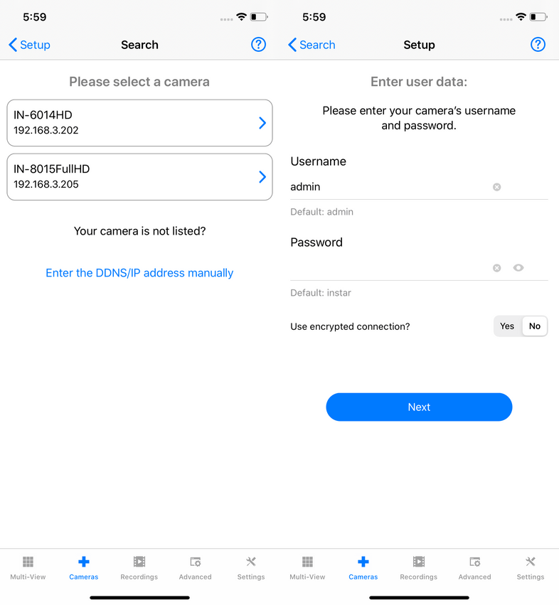 InstarVision iPhone Installation Wizard