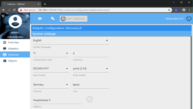 ioBroker Installation