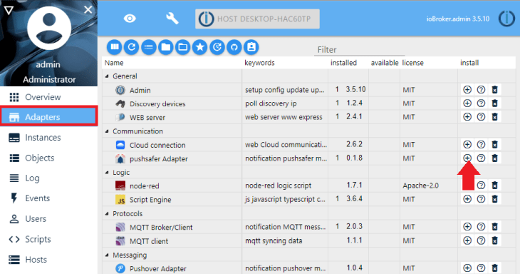 ioBroker Pushsafer Integration