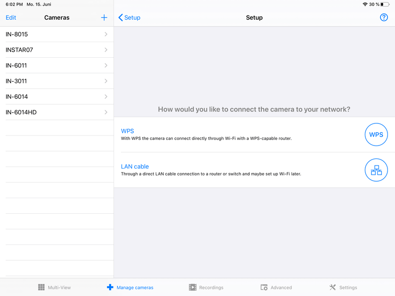 InstarVision iPad Installation Wizard