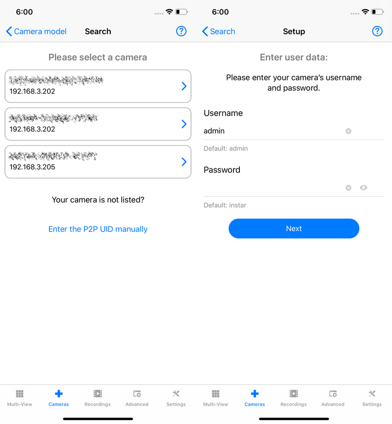 InstarVision iPhone Installation Wizard