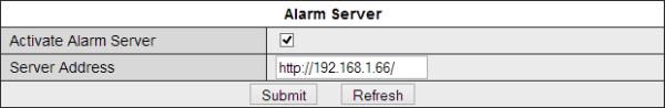 INSTAR IP Camera Alarm Server Function