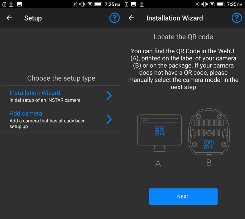 InstarVision Android Installation Wizard