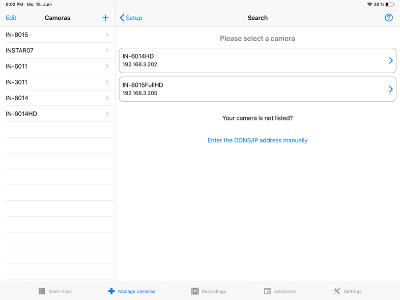 InstarVision iPad Installation Wizard