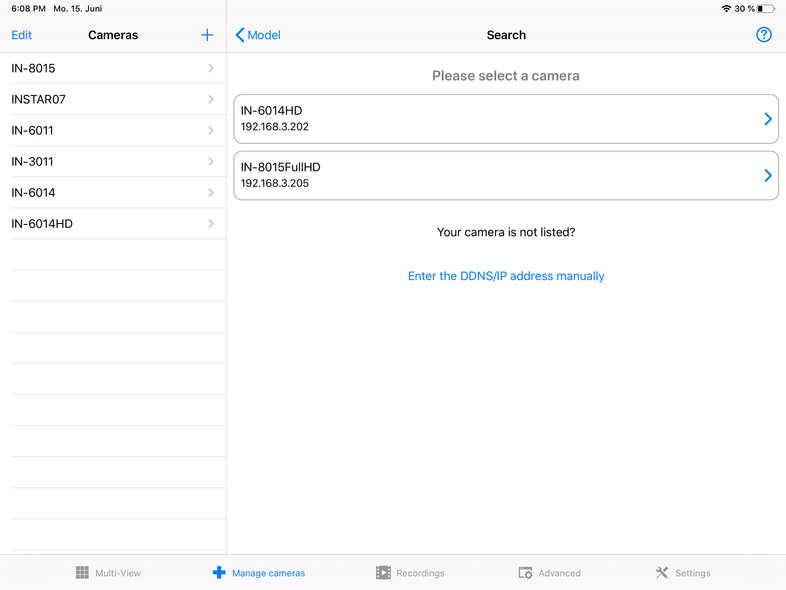 InstarVision iPad Installation Wizard