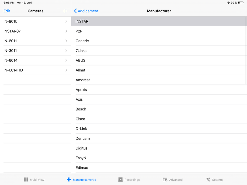 InstarVision iPad Installation Wizard