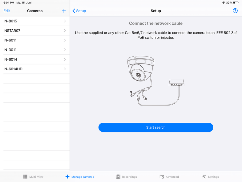 InstarVision iPad Installation Wizard