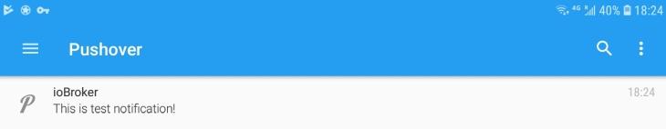 ioBroker Pushover Integration
