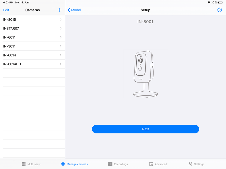 InstarVision iPad Installation Wizard