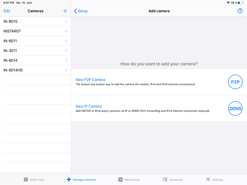 InstarVision iPad Installation Wizard