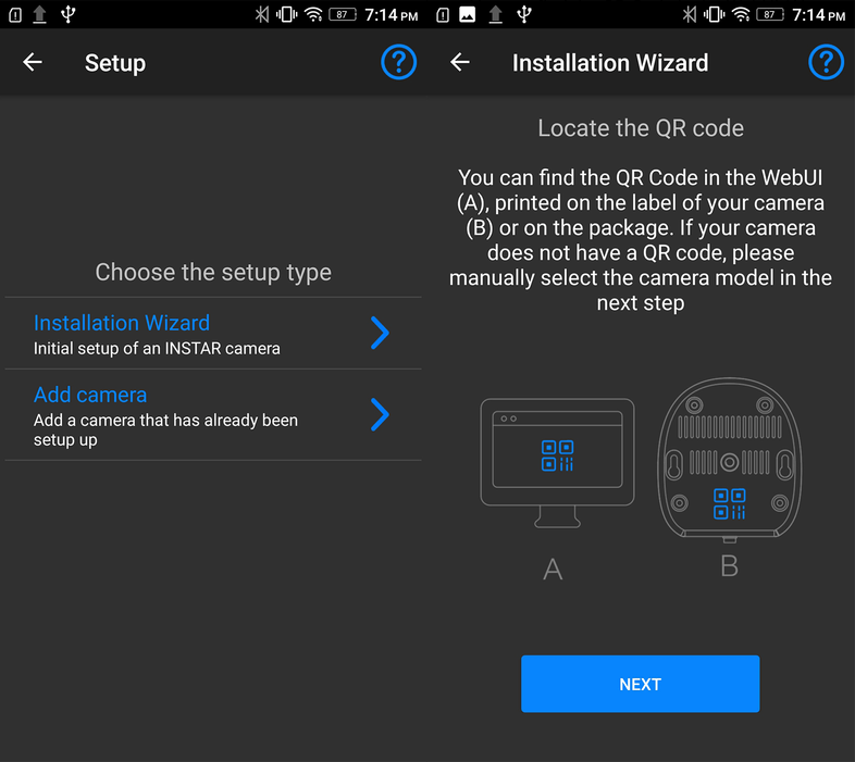 InstarVision Android Installation Wizard