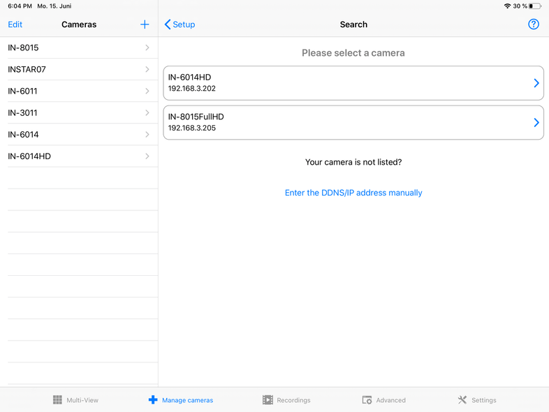 InstarVision iPad Installation Wizard