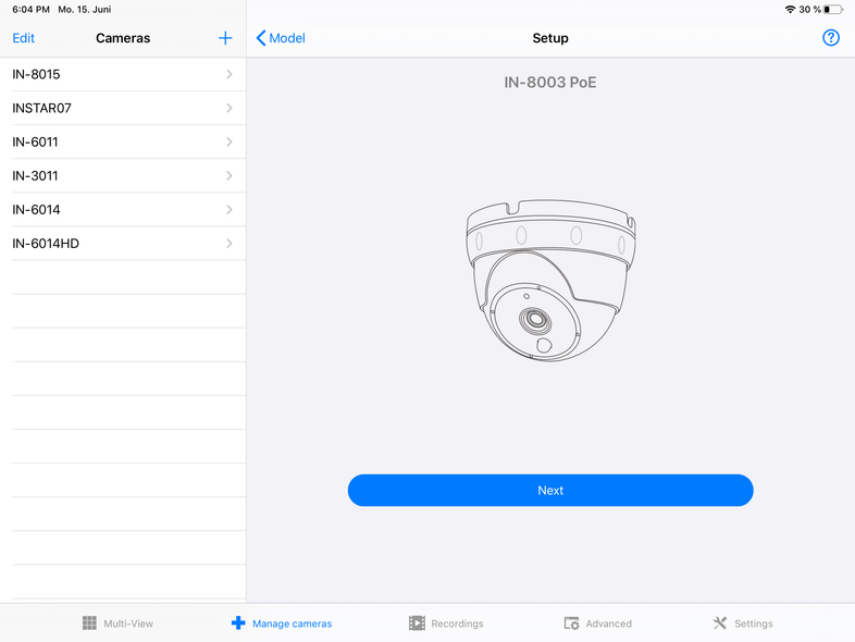 InstarVision iPad Installation Wizard