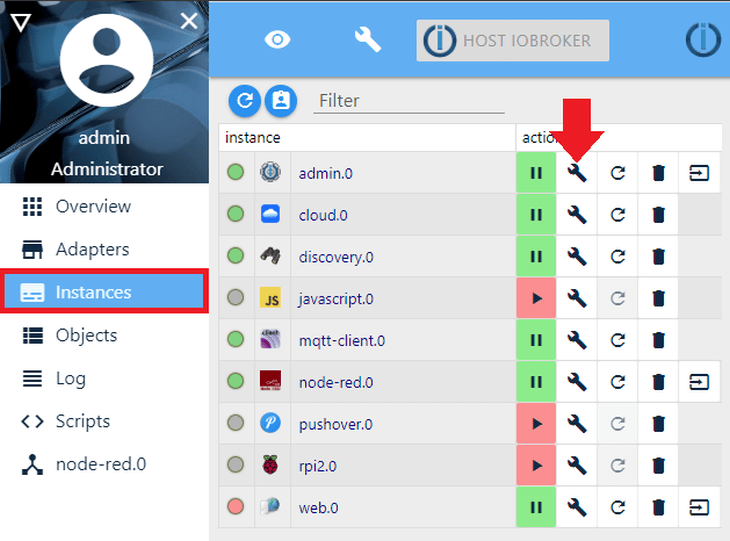 ioBroker Admin Panel