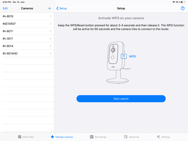 InstarVision iPad Installation Wizard