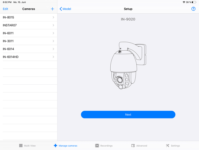 InstarVision iPad Installation Wizard