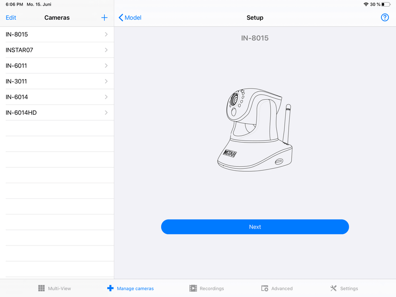 InstarVision iPad Installation Wizard